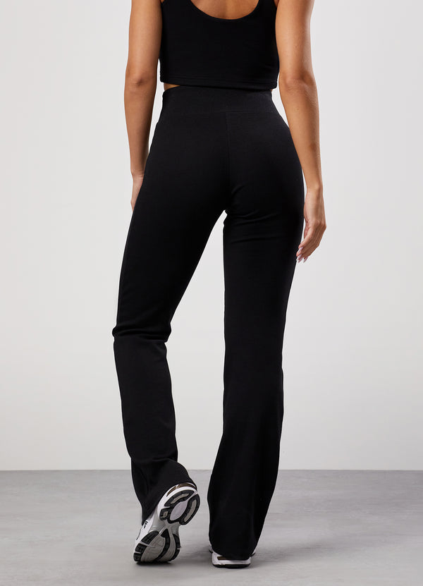 gym king 365 Rib Flared Legging Black