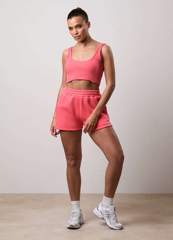 Gym King 365 Rib Scoop Neck Bralette Spiced Coral