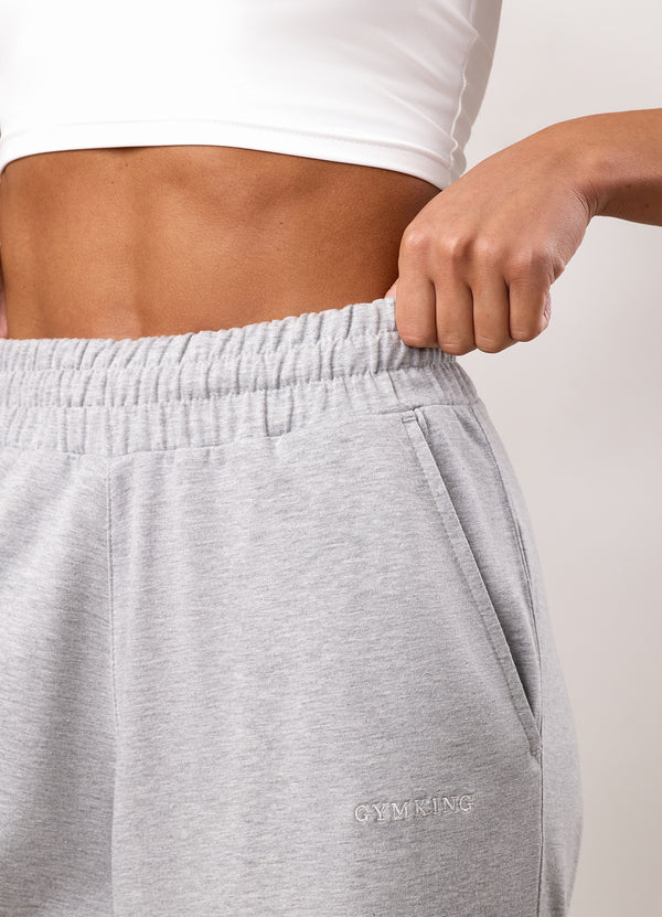 Gym King 365 Straight Leg Jogger Light Grey Marl
