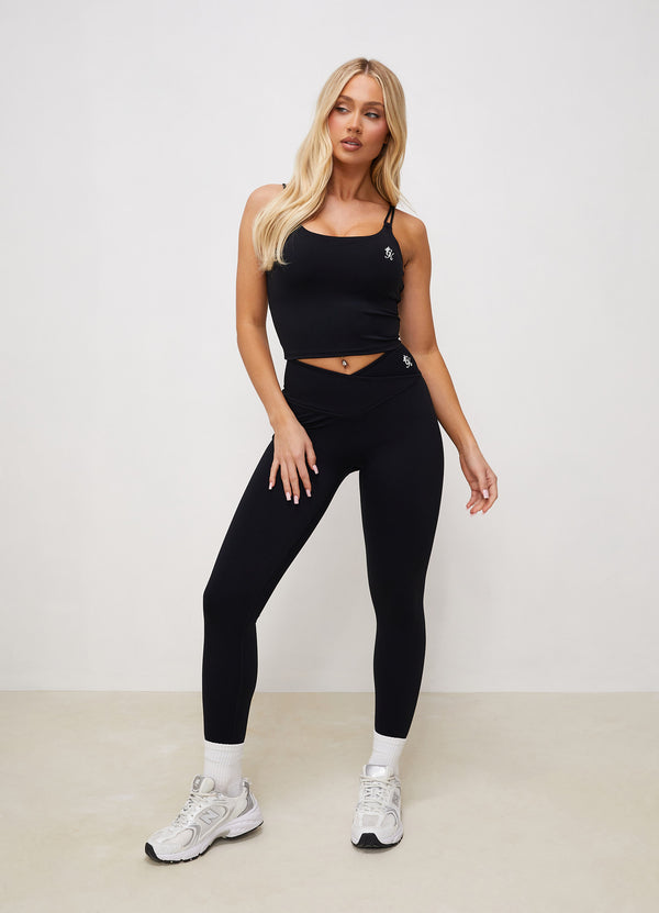 Gym King 365 Wrap Over Legging Black