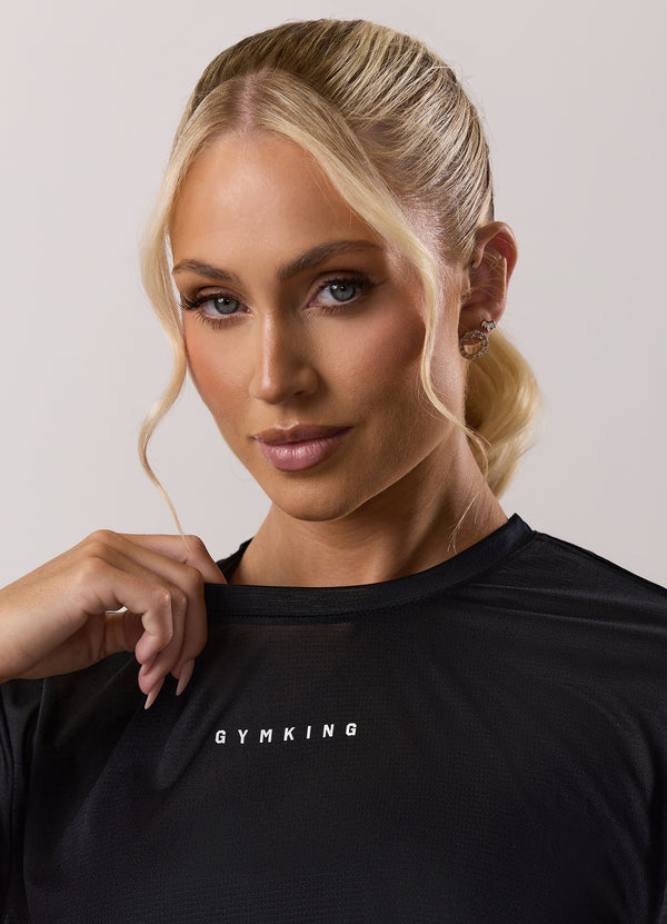 Gym King Adapt Crop Tee Black