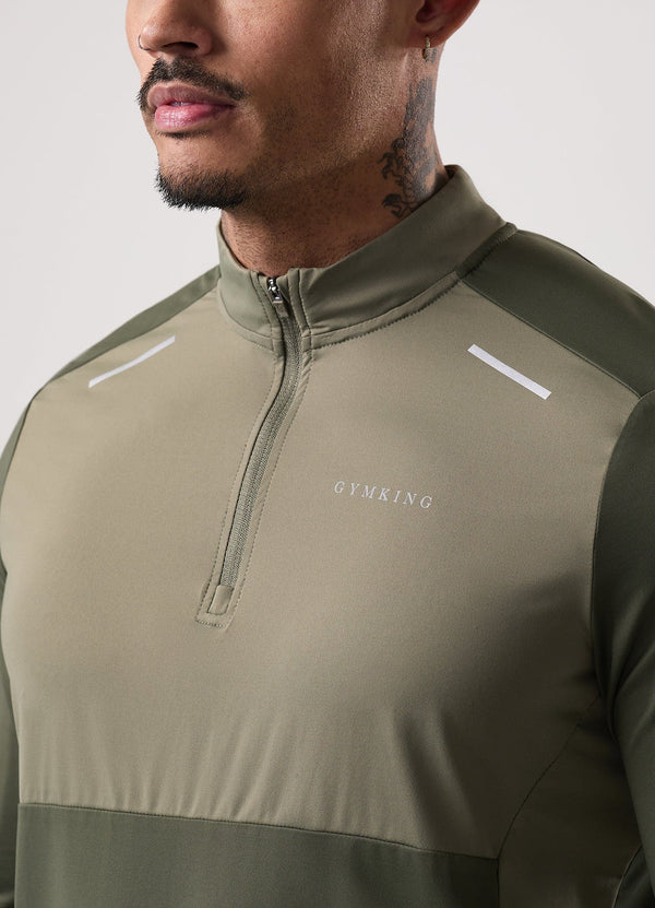 gym king Advance 1/4 Zip Khaki Multi