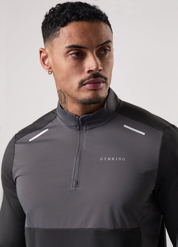 gym king Advance 1/4 Zip Urban Grey/Fossil Grey