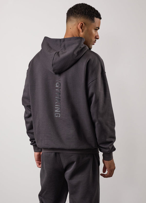 Gym King Aventus Fleece Hood Dark Pewter