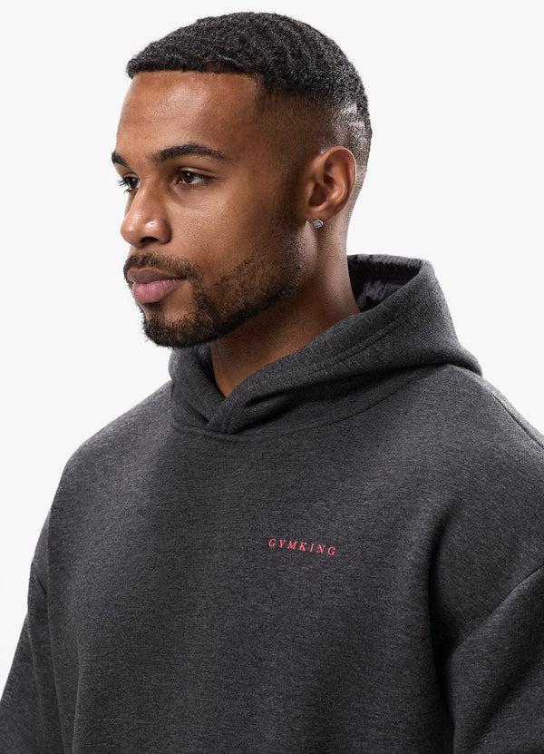 Gym King Belief Fleece Hood Charcoal Marl