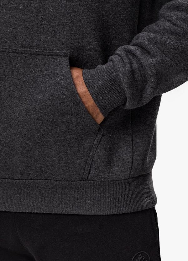 Gym King Belief Fleece Hood Charcoal Marl