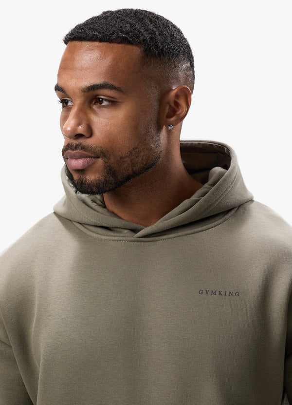 Gym King Belief Fleece Hood Khaki