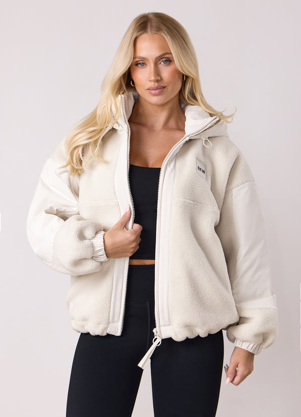 gym King Borg/Woven Jacket Cream