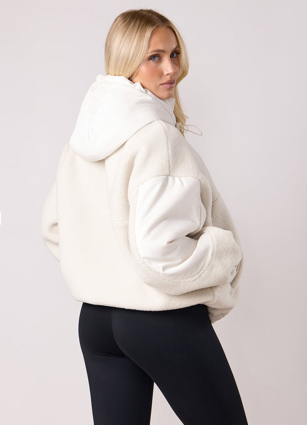 gym king Borg/Woven Jacket Cream