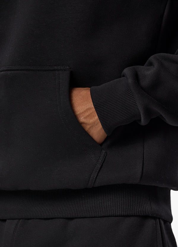 Gym King Box Logo Fleece Hood Black