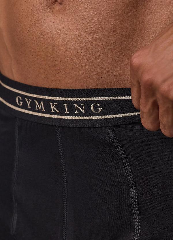 Gym King Boxers (3PK) Black/Gold