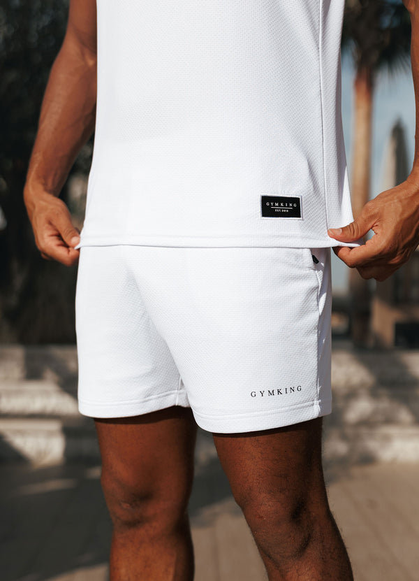 Gym King Brooklyn Mesh Short White