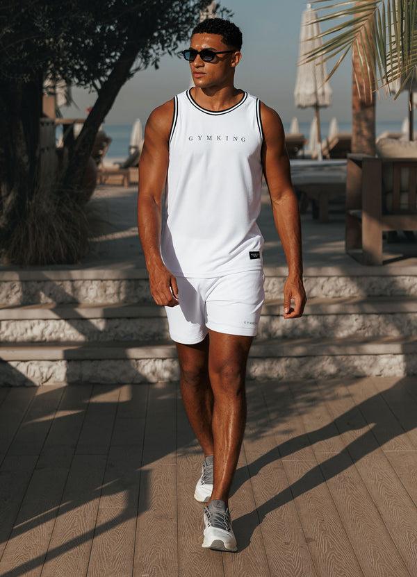 gym king Brooklyn Mesh Short White