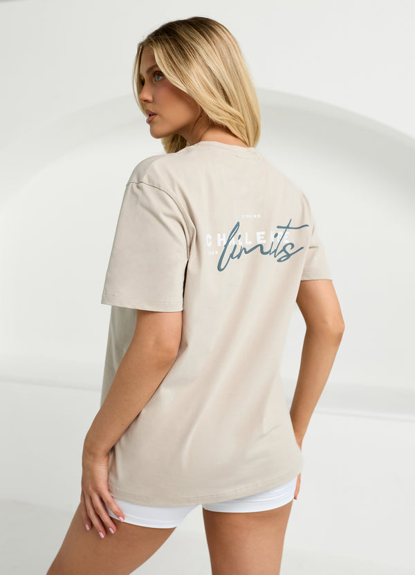 Gym King Challenge Boyfriend Tee Light Stone