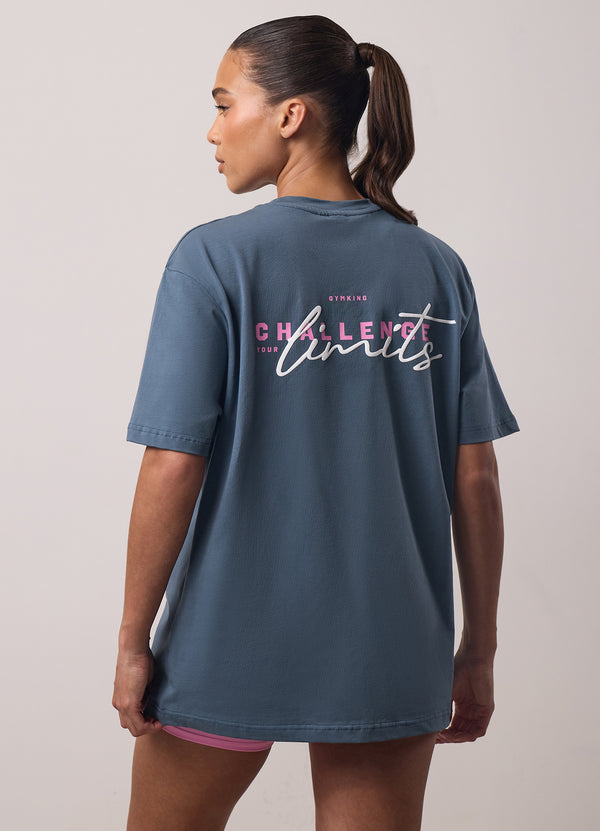 Gym King Challenge Boyfriend Tee Storm Blue