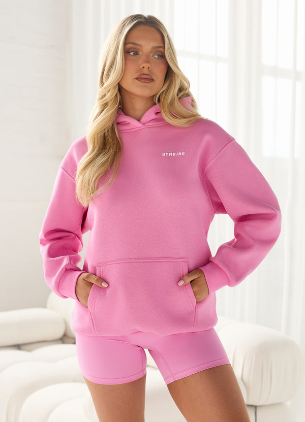 gym king Challenge Relaxed Fit Hood Bubblegum Pink