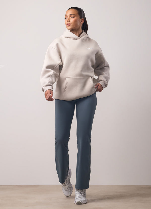 Gym King Challenge Relaxed Fit Hood Light Stone