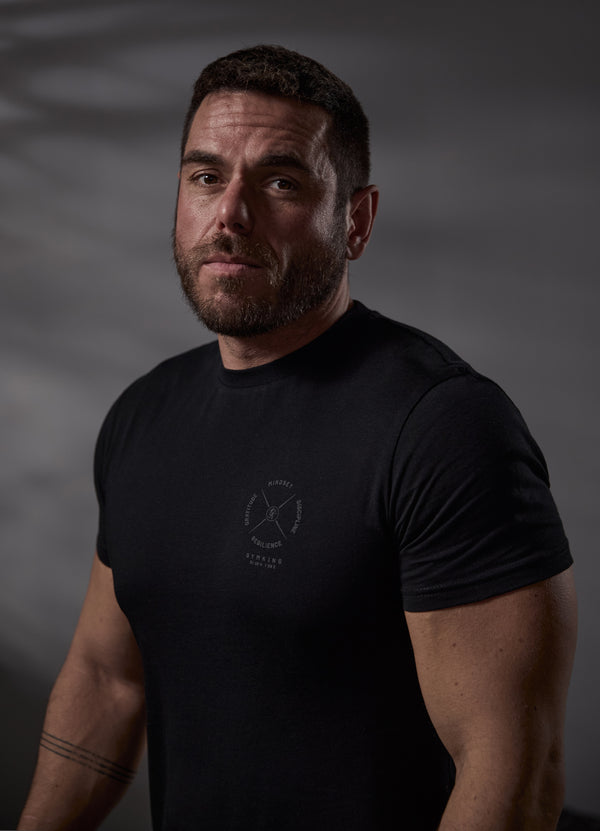 Gym King Compass Tee Black