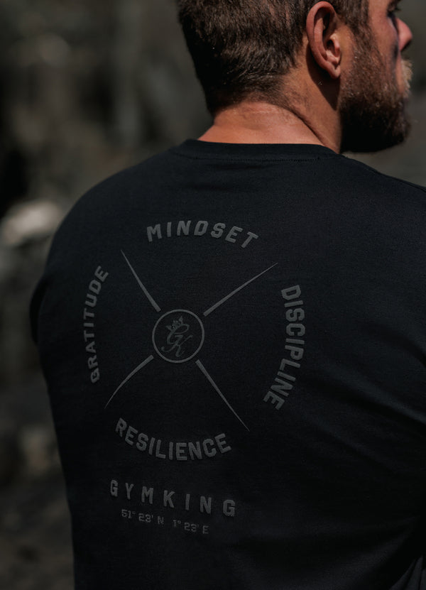 gym king Compass Tee Black
