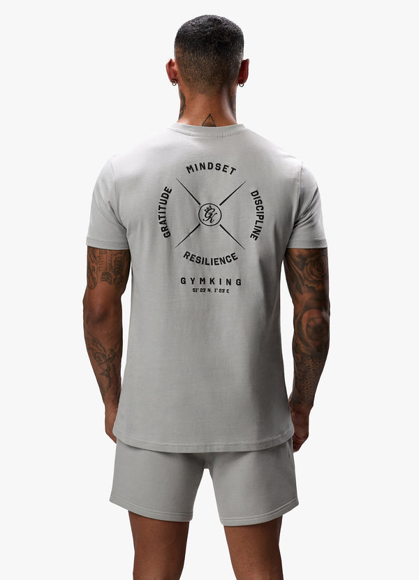Gym King Compass Tee Urban Grey