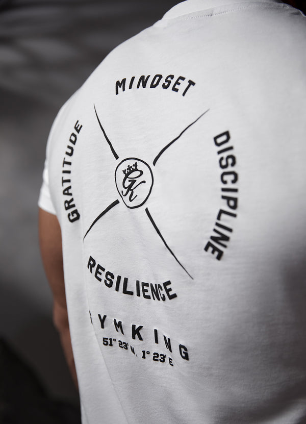 Gym King Compass Tee White