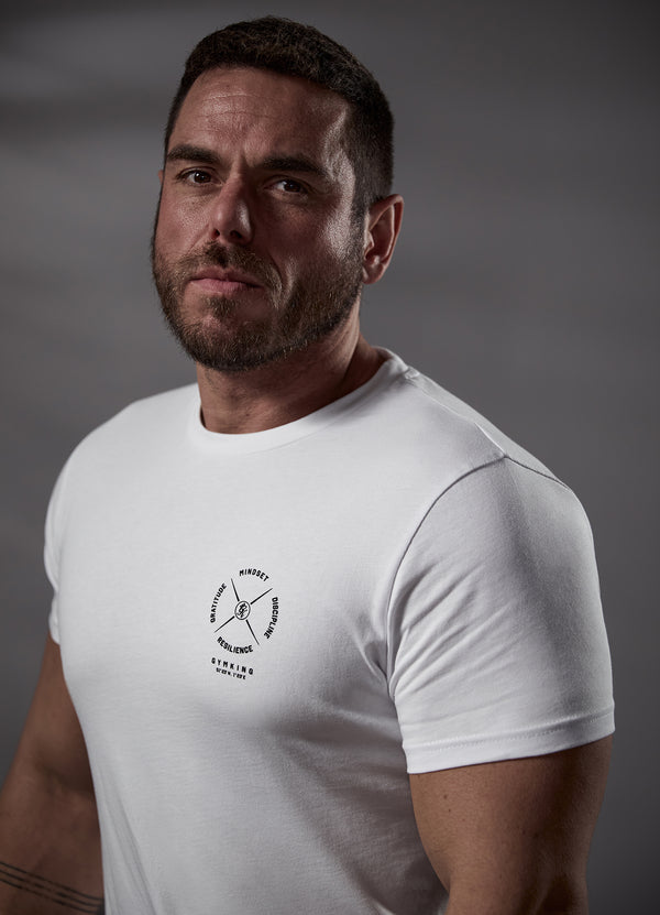 Gym King Compass Tee White