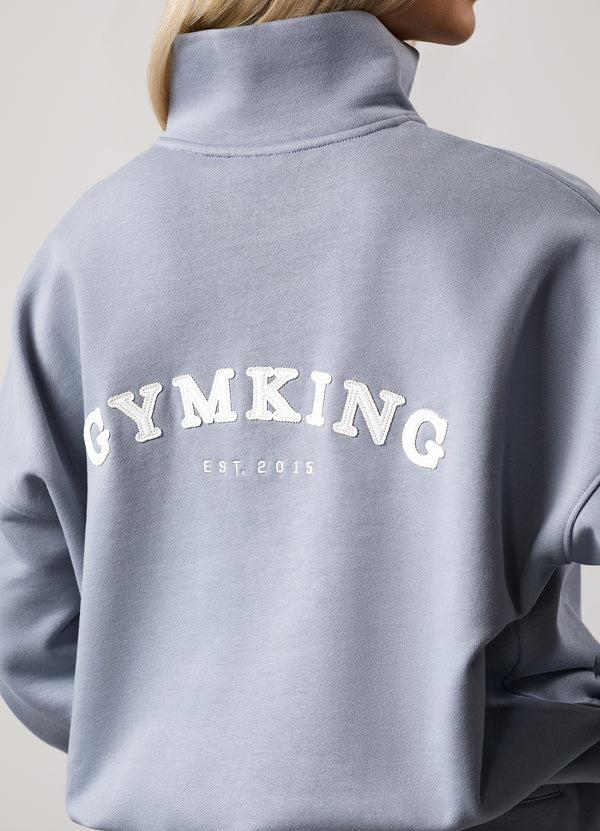 Gym King Compose 1/4 Zip Funnel Blue Mist
