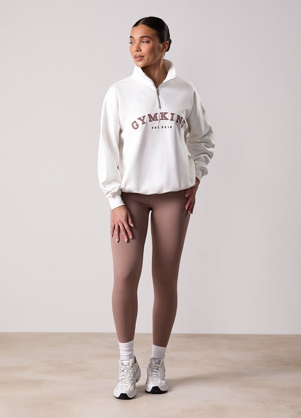 Gym King Compose 1/4 Zip Funnel Cream