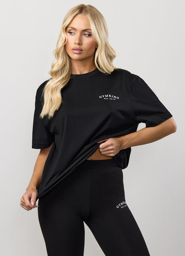gym king Compose Cotton BF Tee Black