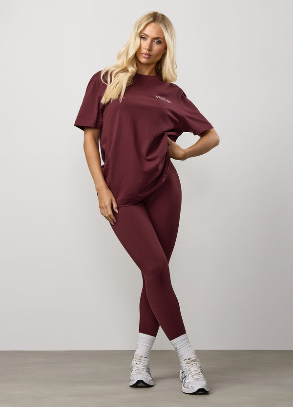 Gym King Compose Cotton BF Tee Deep Cherry