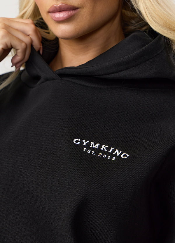 Gym King Compose Fleece Oversized Hood Black