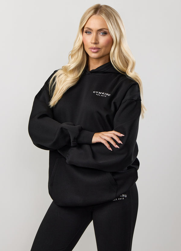 gym king Compose Fleece Oversized Hood Black