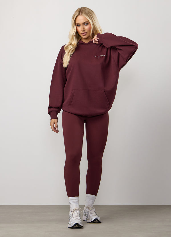 Gym King Compose Fleece Oversized Hood Deep Cherry