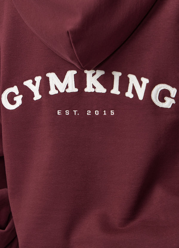 Gym King Compose Fleece Oversized Hood Deep Cherry