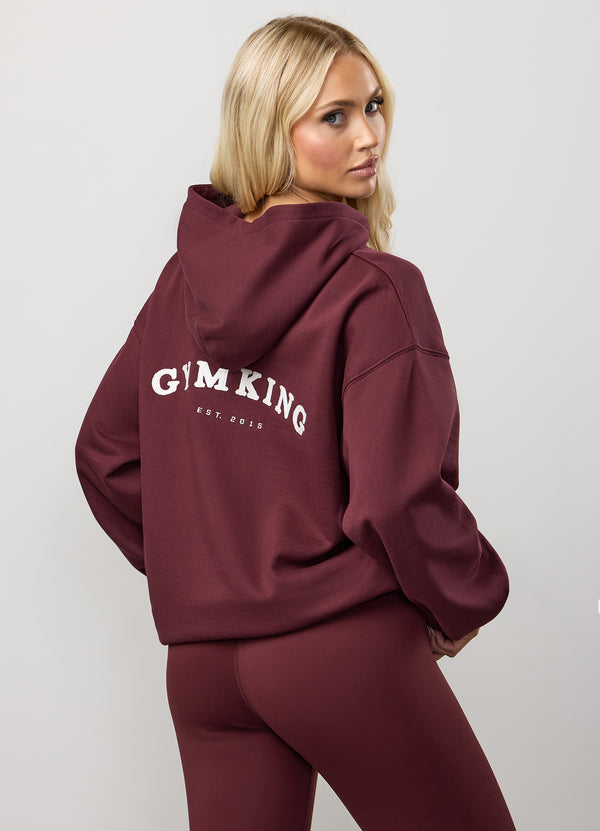 gym king Compose Fleece Oversized Hood Deep Cherry