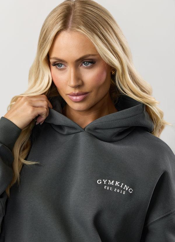 Gym King Compose Fleece Oversized Hood Green Smoke