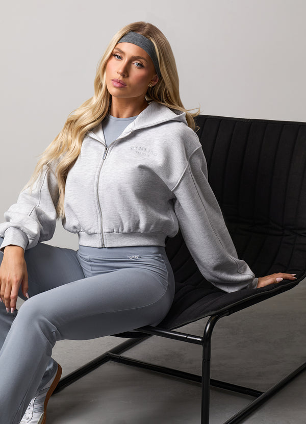 gym king Compose Full Zip Hood Snow Marl