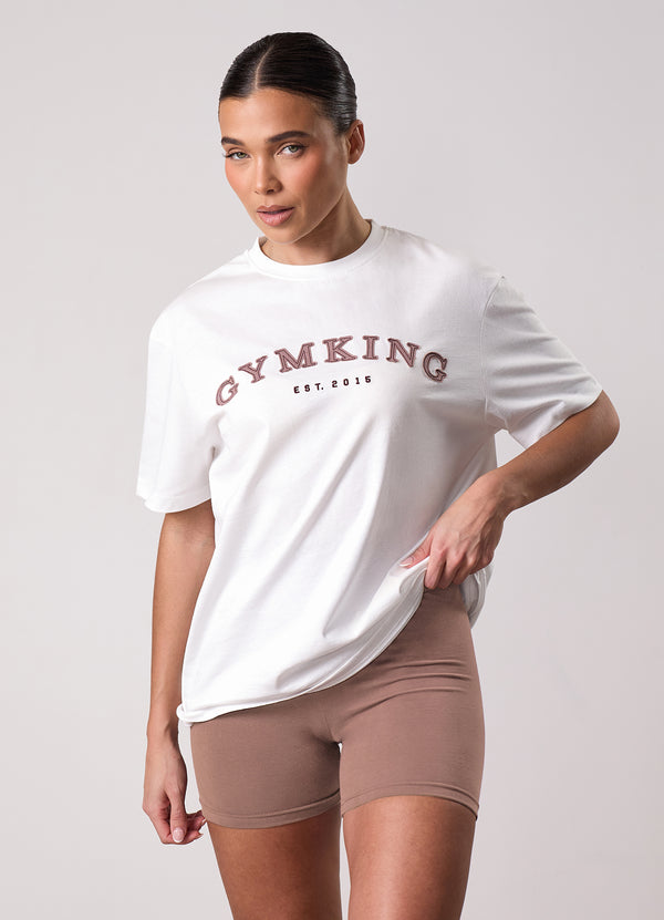 gym king Compose Jersey Boyfriend Tee Cream