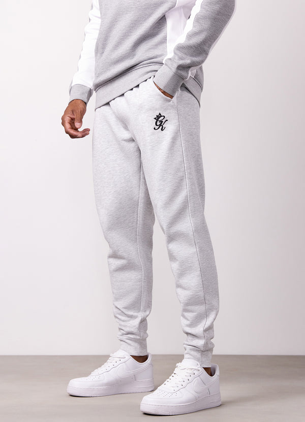 Gym King Contrast Panel Jogger Snow Marl/White
