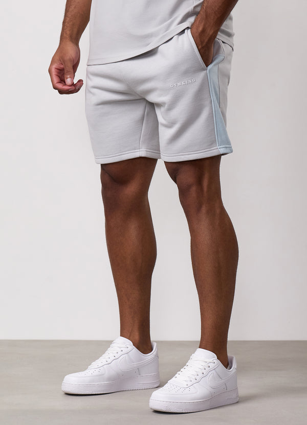 Gym King Contrast Panel Short Light Grey/Sky Blue