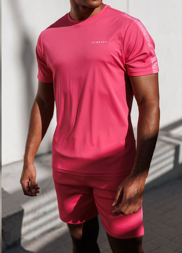 Gym King Core Plus Poly 2.0 Tee Raspberry