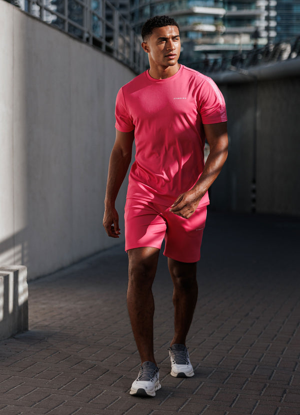 Gym King Core Plus Poly 2.0 Tee Raspberry