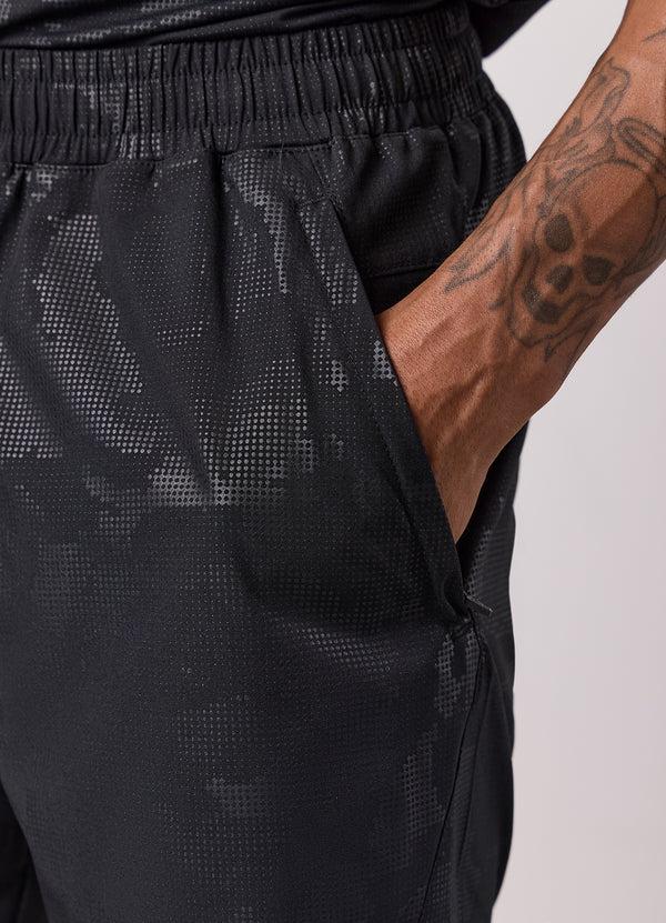 Gym King Debossed Camo Short 5" Black/Gold