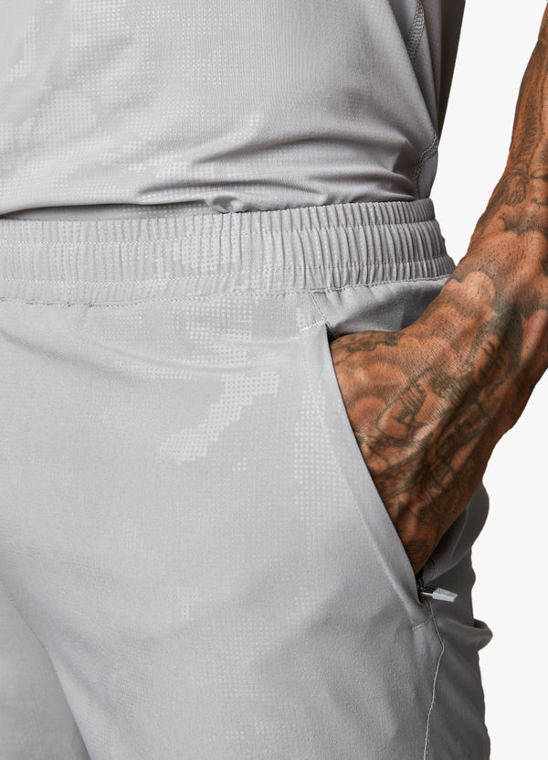 Gym King Debossed Camo Short 5" Cloudy Grey