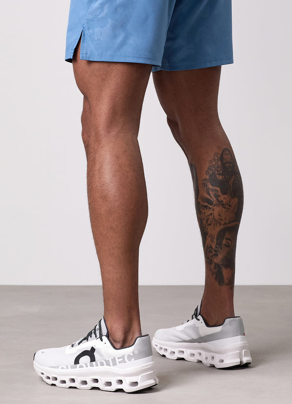 Gym King Debossed Camo Short 5" Coastal Blue