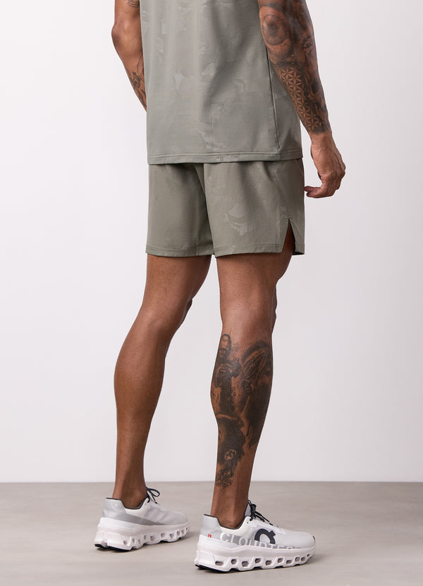 gym king Debossed Camo Short 5" Olive