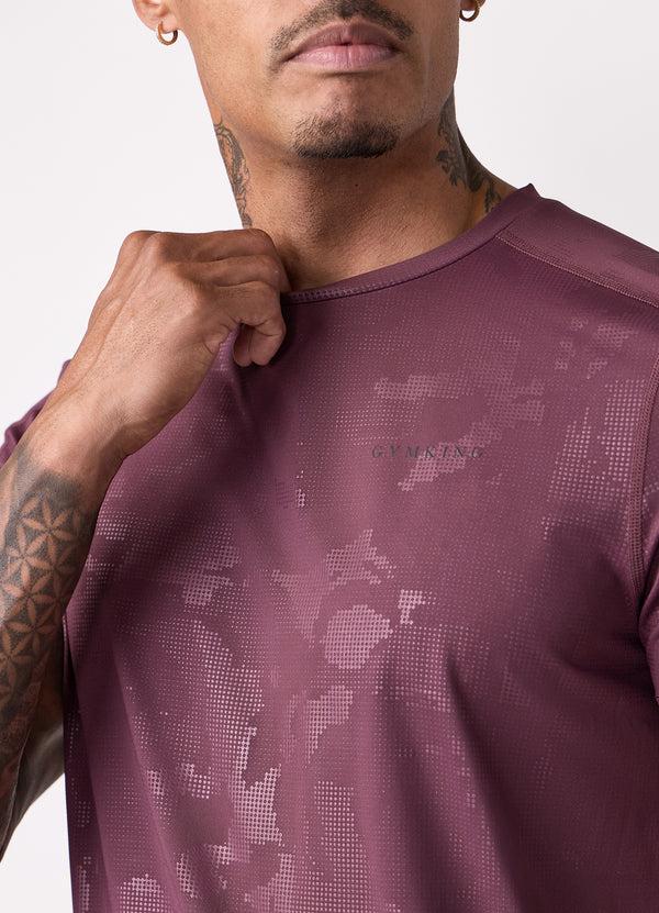 Gym King Debossed Camo Tee Mulberry