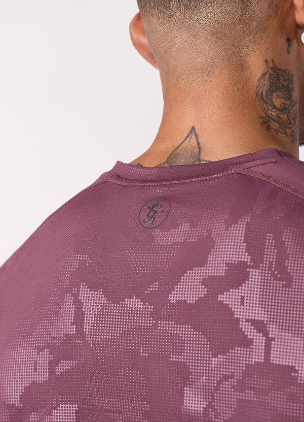 Gym King Debossed Camo Tee Mulberry