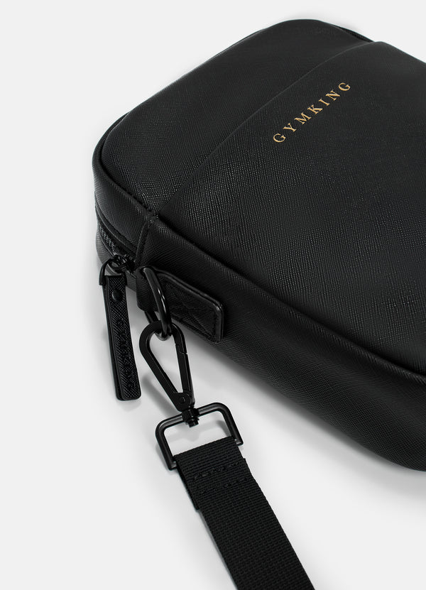 gym king Debossed Cross Body Bag Black