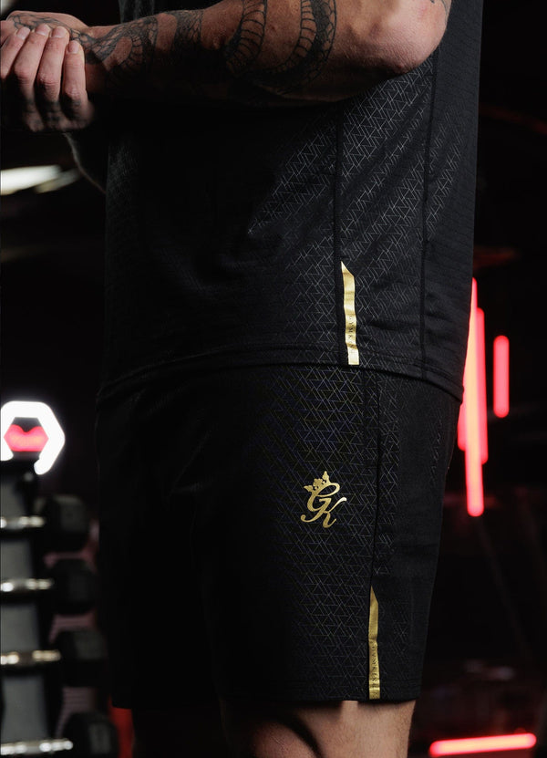 gym king Debossed Short Black/Gold